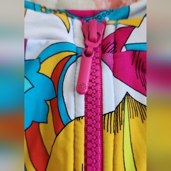 NEW TRINA TURK Swimsuit Sunny Bloom Floral Suit Long Sleeve Rash Guard S - Picture 9 of 11